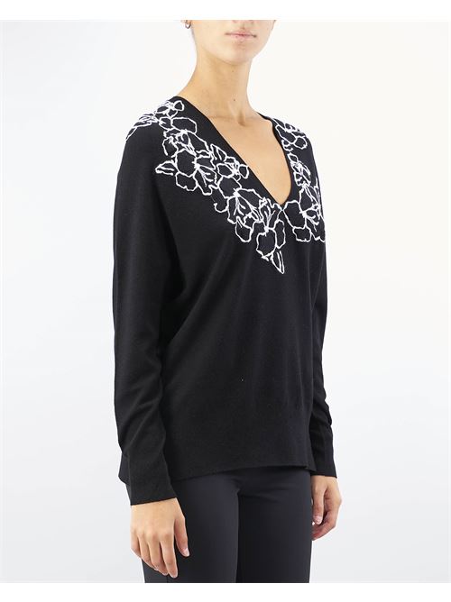 Maglia con ricamo in pizzo Ermanno by Ermanno Scervino ERMANNO BY ERMANNO SCERVINO | Maglia | D45EM041EP2MF099